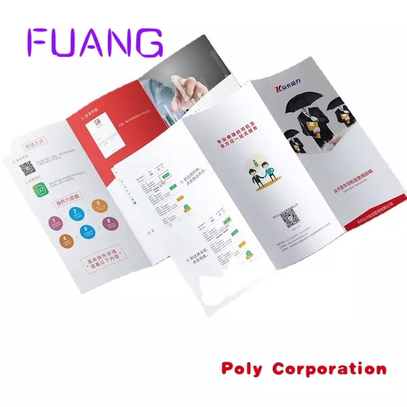 Custom high quality multiple sizes advertising promotional color folded flyer brochure leaflet printing