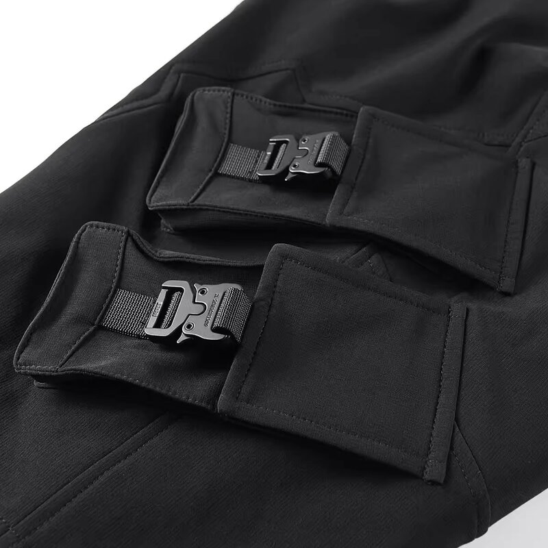 Летние тактические шорты 2024, короткие брюки-карго с несколькими карманами, функциональная свободная уличная одежда, черные шорты с эластичным поясом