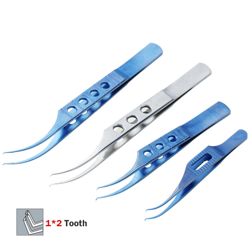 Instrumento cirúrgico oftálmico dental, bico fórceps dentado, Belas pontas de sutura, pinça, Colibum, 108, 87, 73mm, 1Pc