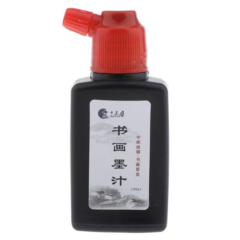 Tinta negra de 100ml para caligrafía de pincel japonés y obras de arte tradicionales chinas (negro)