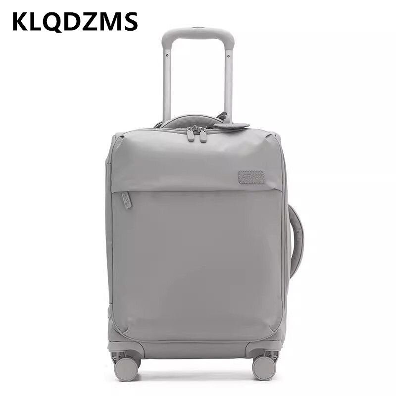 KLQDZMS 24 Inch New Suitcase Boys Ultra-light Trolley Bags Girls Nylon Anti-scratch Boarding Box Universal Wheel Rolling Luggage