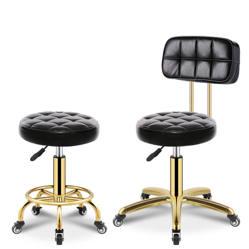 Beauty Stool Vintage Barbershop Barber Chair Salon Styling Stools Furniture Professional Hairdressing Rotating Rolling Chairs