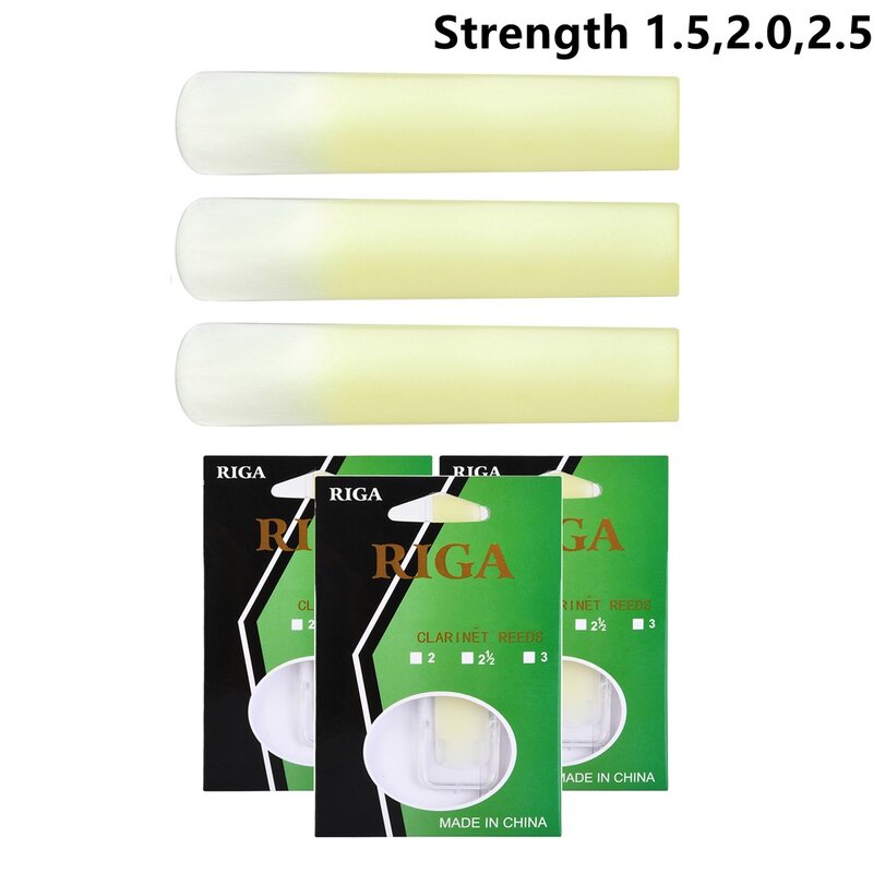 Yellow Resin Reeds 1.5/2.0/2.5 Reeds Strength Resin Clarinet LxW 67mm X 11.5mm / 2.64inch X 0.45inch Reeds Newest