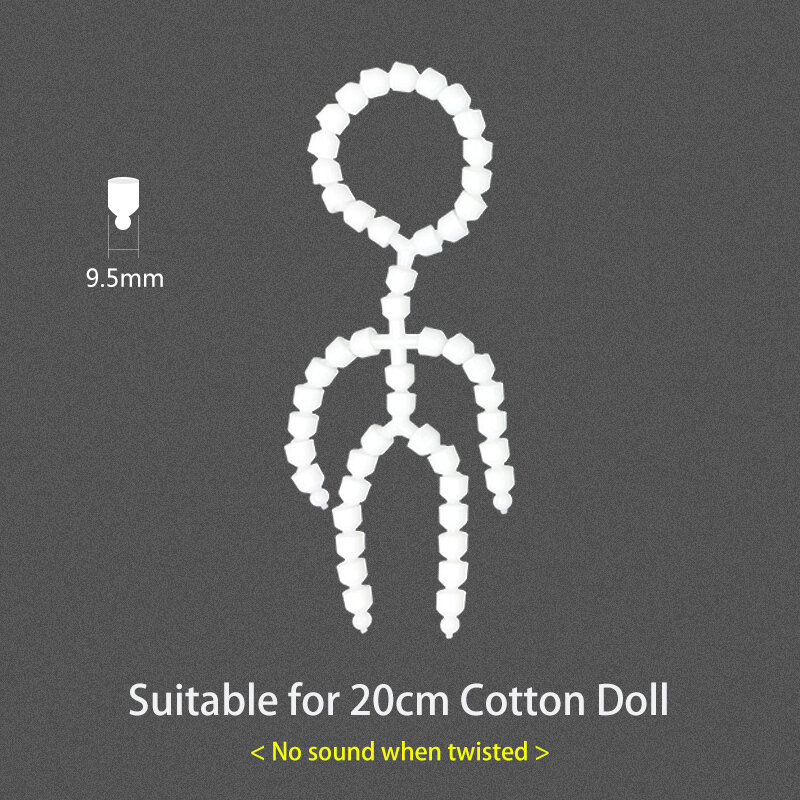Esqueleto de muñeca de algodón de 10cm, 15cm y 20cm, una herramienta para infusiones el alma de las muñecas de algodón, un esqueleto silencioso especial para muñecas, 9,5mm
