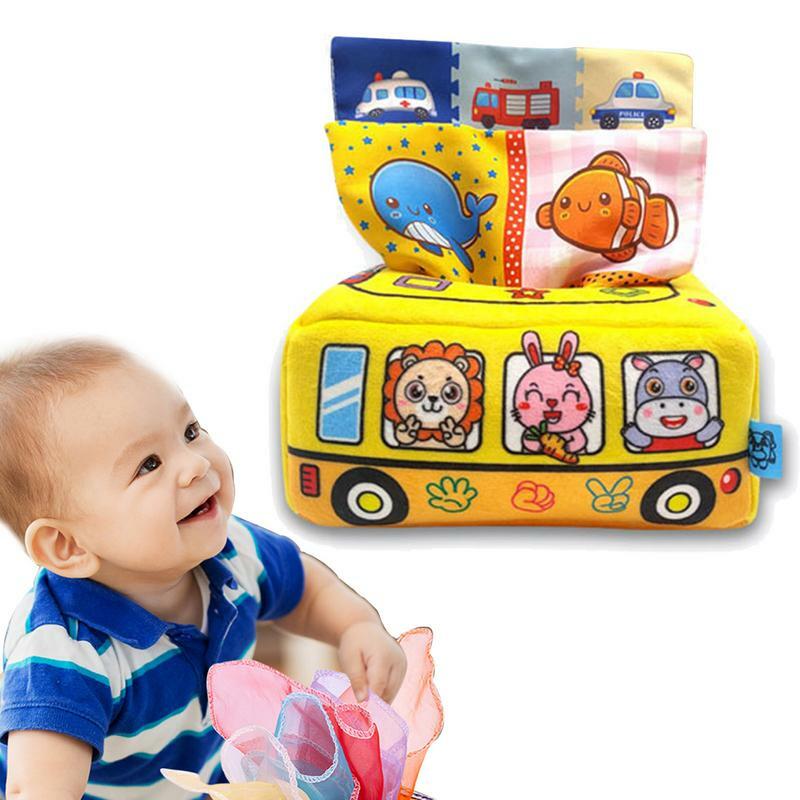 Montessori Tissue Box kontrast reiche Crinkle sensorische Spielzeuge frühes Lernen Stamm Montessori Bildung Montessori Spielzeug für Mädchen und