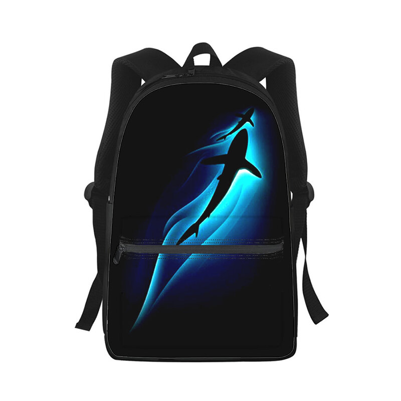 Mochila con estampado 3D de animales de delfín para hombre y mujer, bolso escolar de moda para estudiantes, mochila para ordenador portátil, bolso de hombro de viaje para niños