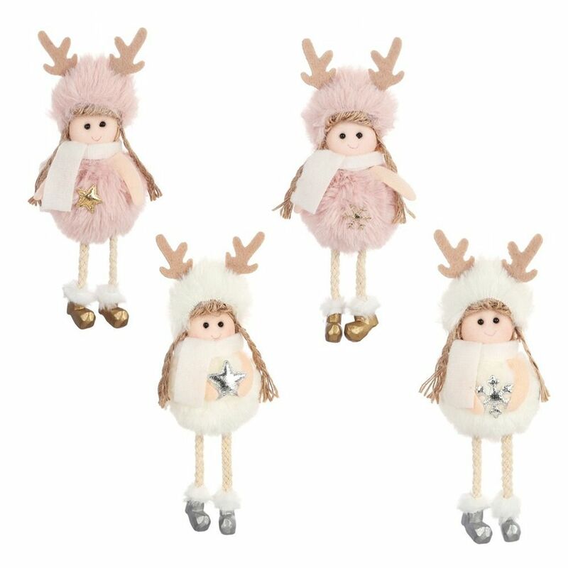 Plush Xmas Tree Hanging Ornaments Durable Fashionable Angel Doll Plush Gauze Skirt Angel Cute Angel Doll Pendant Kids Gifts