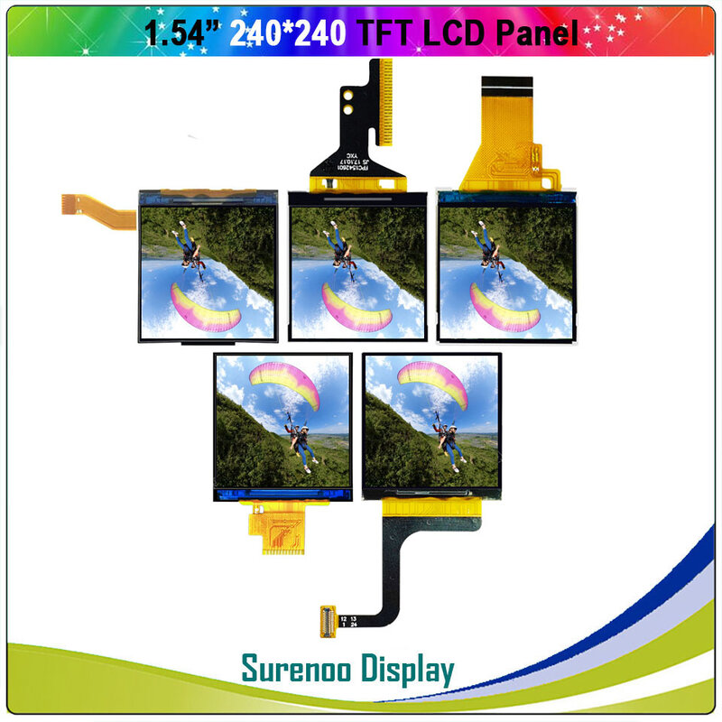 MCU TFT LCD 모듈 디스플레이 스크린 패널, LCM 내장 ST7789 드라이버, 1.54 인치 240*240 직렬 SPI / 8 비트