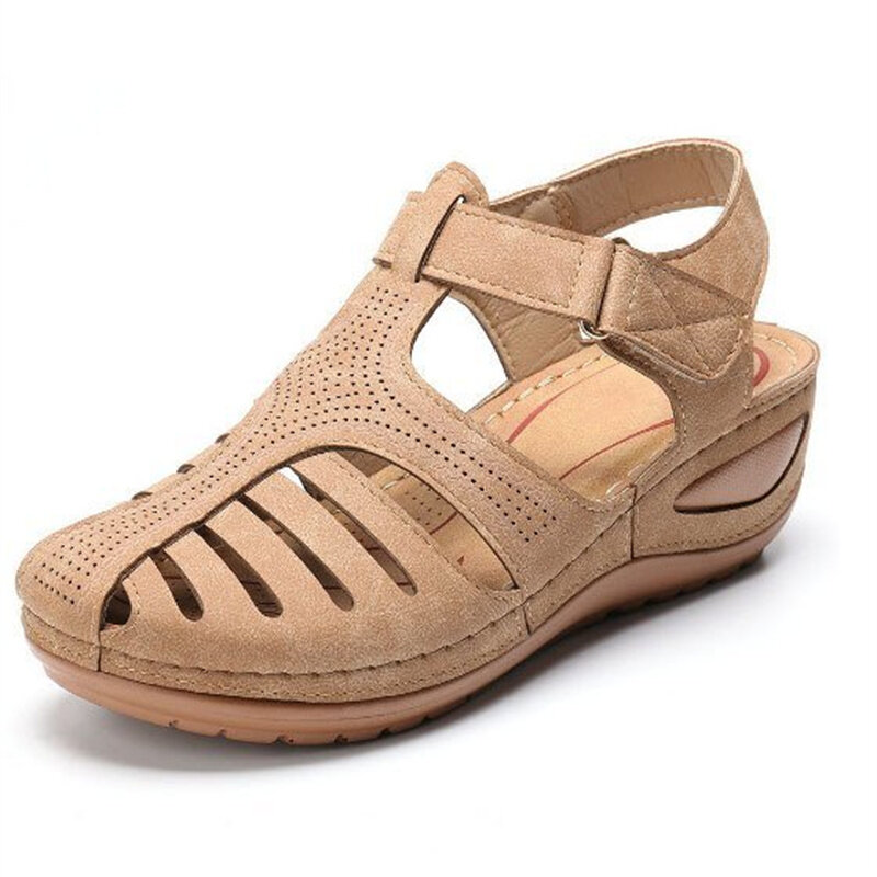 Sandalias ortopédicas De primera calidad para Mujer, zapatos planos con suela suave, vulcanizados, para playa y juanete, novedad