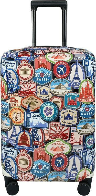 Funda de equipaje de viaje Landmark Sticker, Protector de maleta, se adapta a equipaje de 18-32 pulgadas