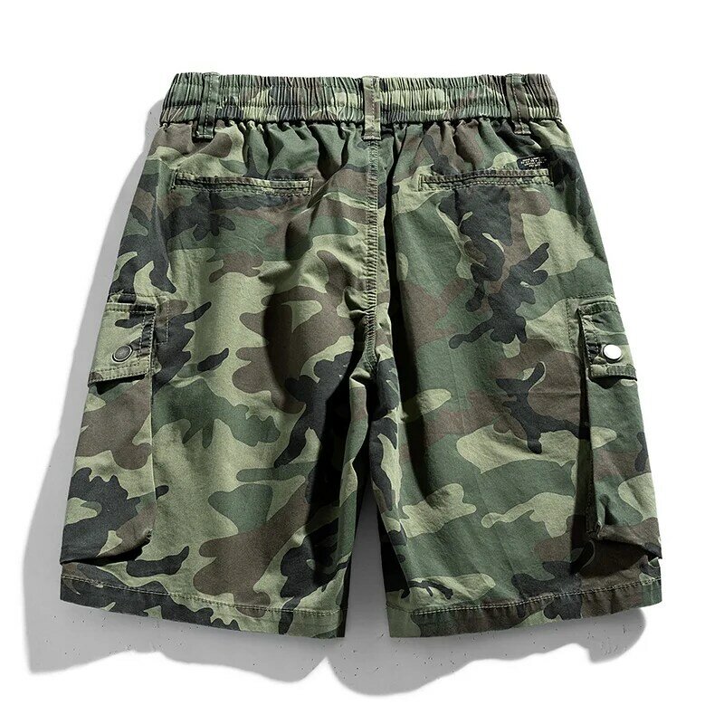 Pantalones cortos de algodón para hombre, Shorts masculinos de camuflaje, informales con múltiples bolsillos, para correr en la playa, verano y primavera, triangulación de envíos