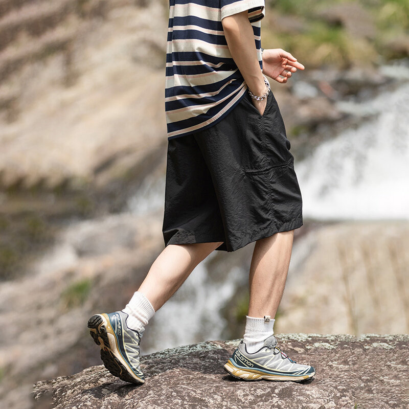 Fesseln Marke 2024 Japan Casual Shorts männlich im Freien Retro Sommer New Quarter Hosen Männer Mode Textur Streetwear Kleidung Mann