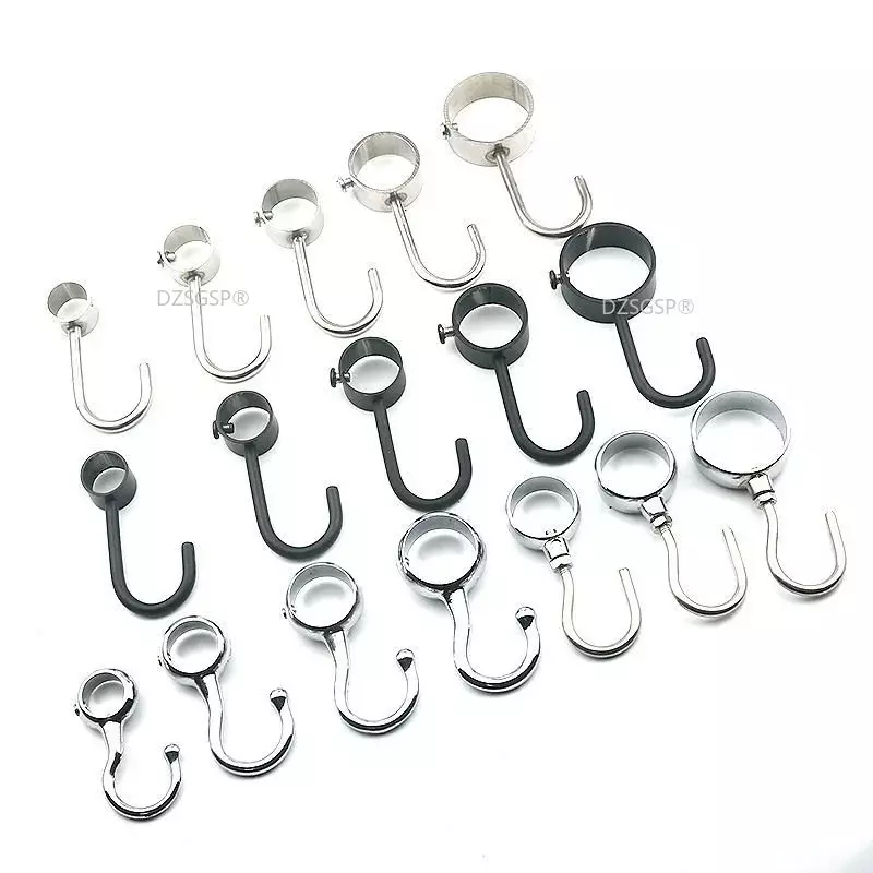 Zinc Alloy Metal Clothing Rod, Posicionamento Fixo, Gancho De Roupa, Diâmetro Da Tubulação, Acessórios De Cozinha, Banheiro, 1Pc