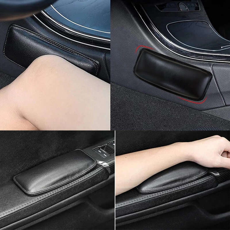 Support de siège en cuir, genouillère pour intérieur de voiture, coussin élastique confortable, en mousse à mémoire de forme, accessoires de soutien des cuisses