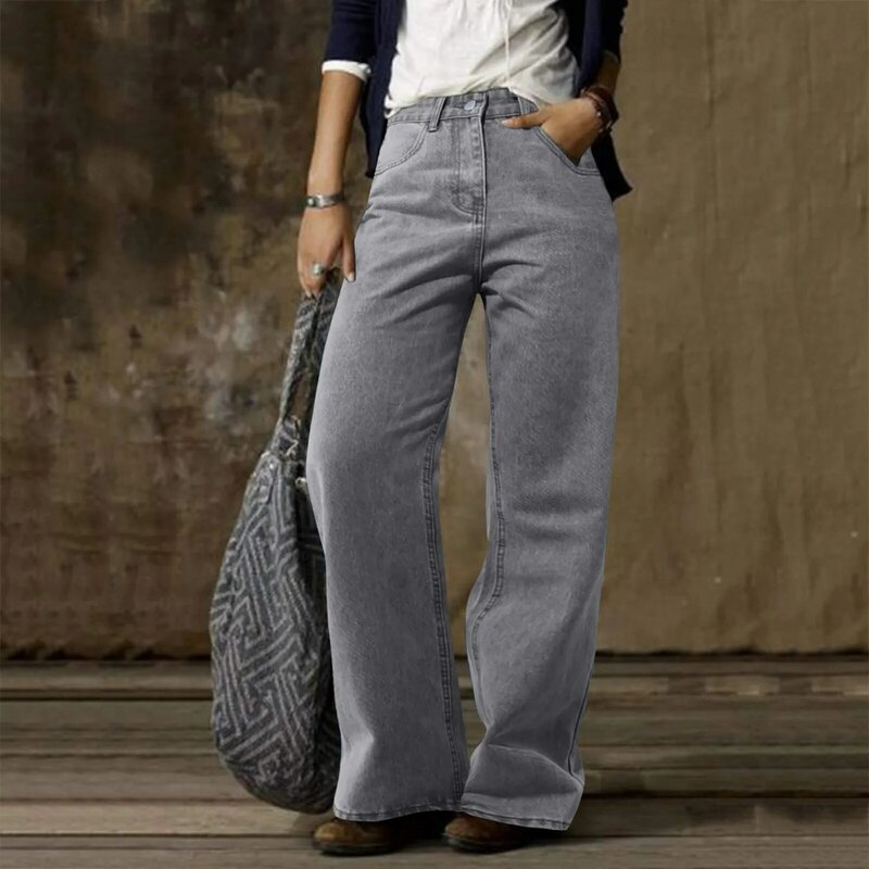 Jeans preto de cintura alta feminino, vintage, grunge, streetwear anos 90, folgado, casual, moda coreana, lavado reto, calça jeans, Y2K, 2021