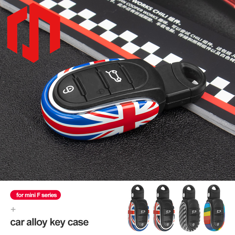Metal Car Key Case for Mini Cooper JCW F60 F56 F55 F57 F54 Clubman Countryman Alloy Car Accessories Key Shell Decorate Car Styli