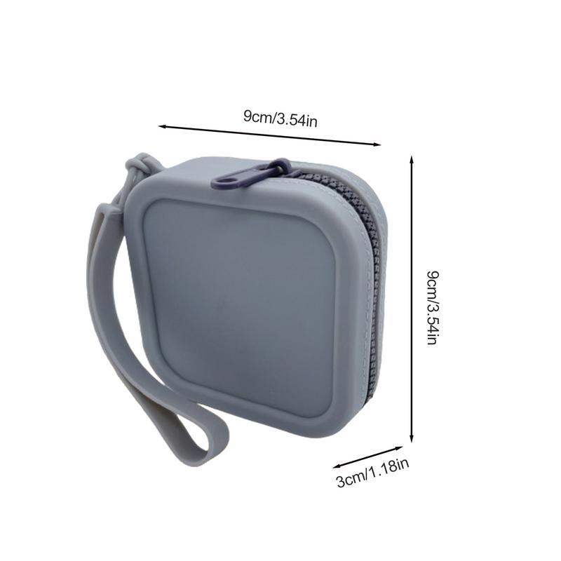 Dorosłe dzieci zamek błyskawiczny silikonowe portfele na klucze torba na słuchawki Mini silikonowa torba na klucze do przechowywania kobiety kwadratowa silikonowa portmonetka torba