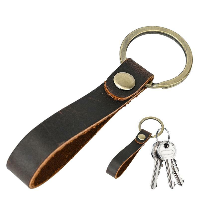 Soft Keychain For Backpacks PU Leather Vintage Keychain Fashionable Keyring For Wallet Purse Soft Pendants For New Year Gifts