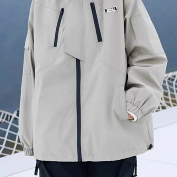 Giacca da donna manica lunga con cappuccio cappotto primavera autunno nuova moda Chic giacca Unisex allentata con cerniera femminile