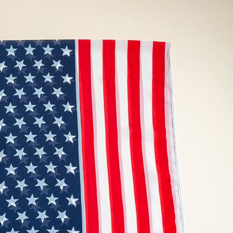 Syal Patriotik Bendera Amerika untuk Wanita Pria Syal Bendera AS Selendang Sifon Sejuk untuk Hari Kemerdekaan 4 Juli M6CD