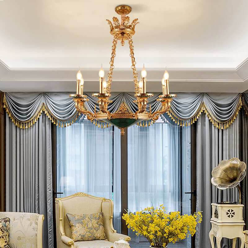 DINGFAN Cheap Price French Style Led Pendant Light Modern Hotel Villa Home Decorationgold Chandelier