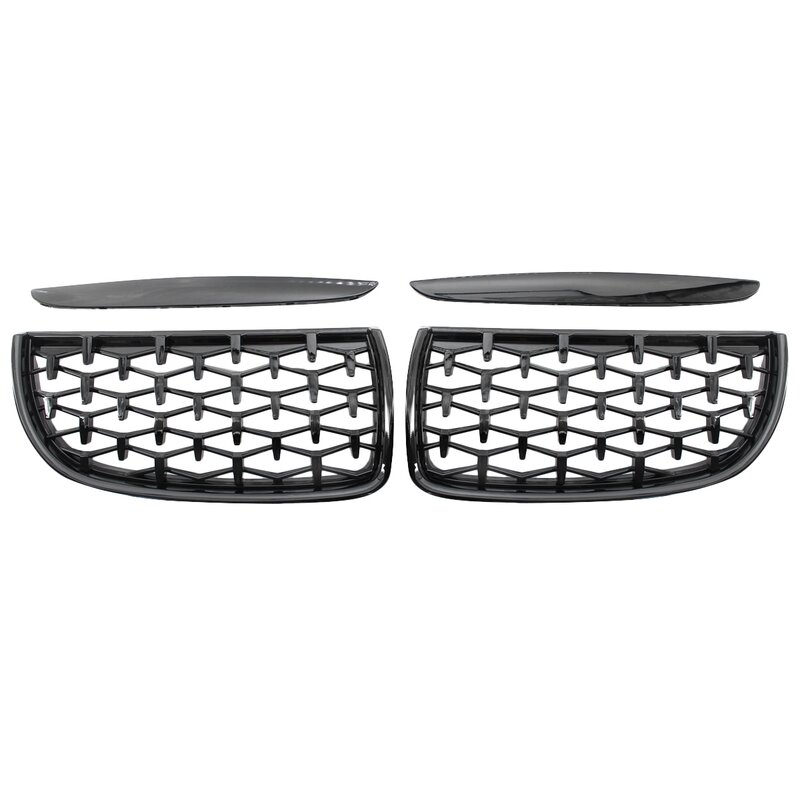 Front Meteor Grill Grilles Kidney Grill Replacement For BMW 3 Series E90 E91 06-08 Bright