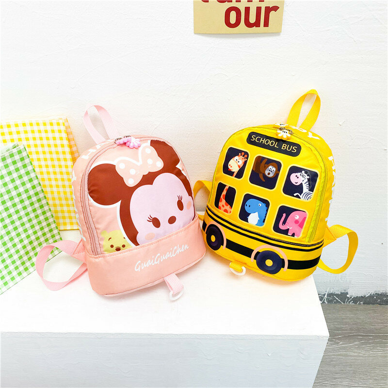 ディズニーミッキーマウス-3〜6歳の子供用バックパック,幼稚園のサッチェル,新しいコレクション