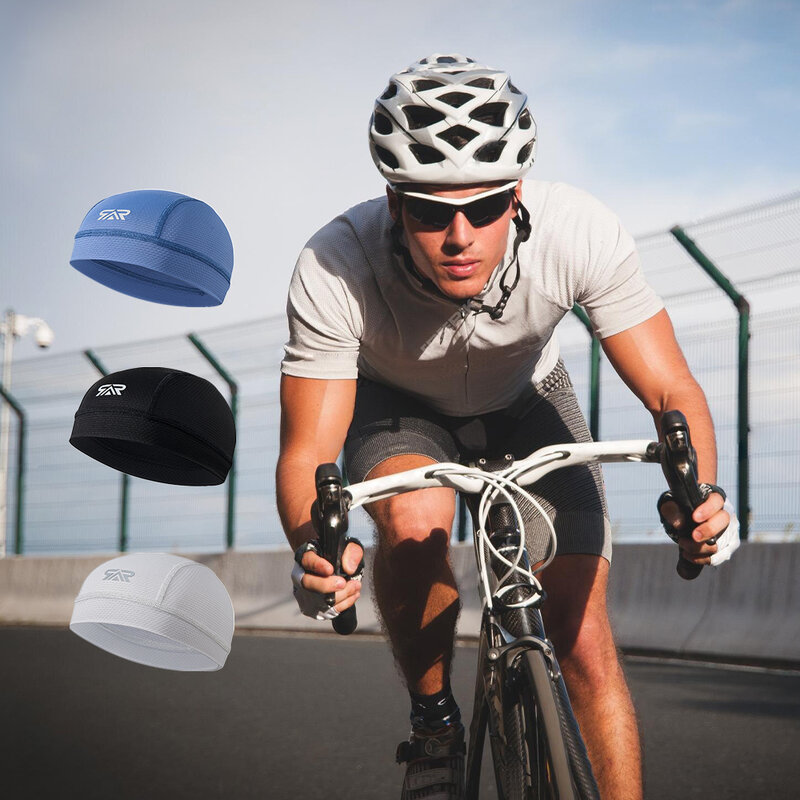 Umidade Wicking Cap Crânio, Respirável e Leve, Ciclismo Capacete Liner Hat, Proteção Solar, 2 PCs, 3PCs
