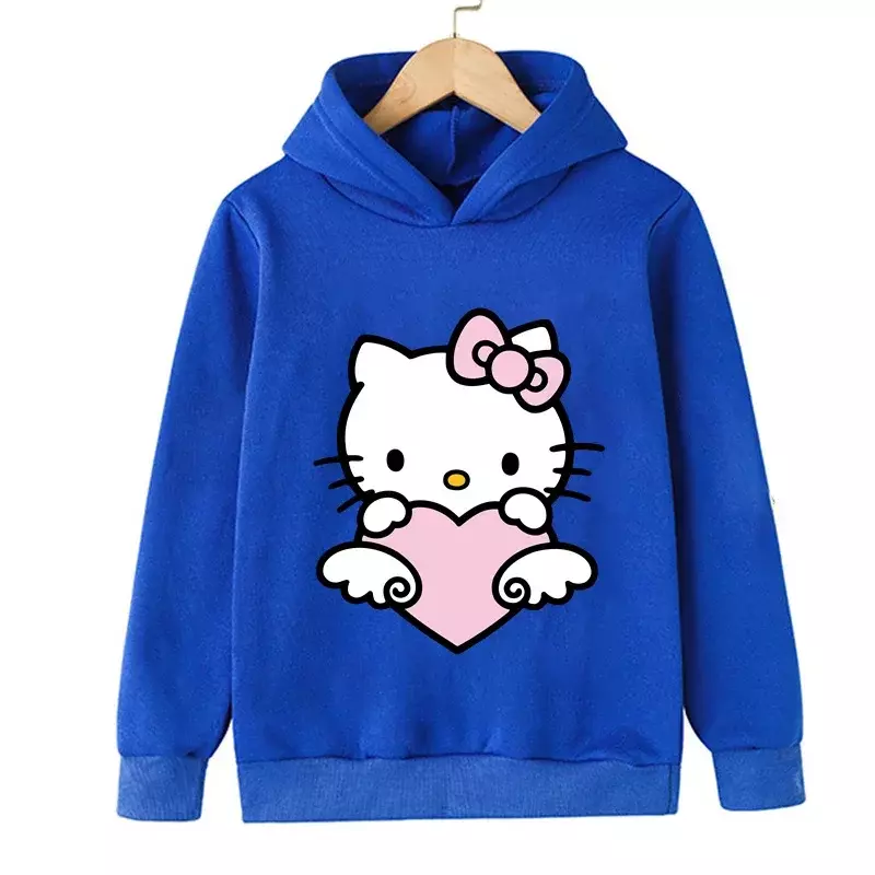 2024 Hello Kitty Sanrio Kawaii dziecięca bluza z kapturem dla dzieci śmieszne bluzy Haruno Sakura dla nastoletnie dziewczyny dziecka