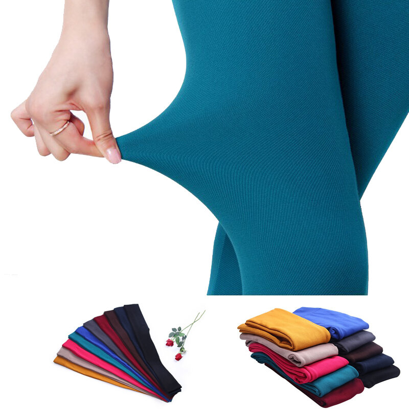 Legging de inverno feminina, calça comprida de malha de algodão quente e grossa para mulheres, legging de cintura alta e fitness preta