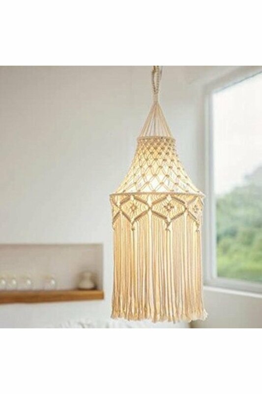 사용자 정의 디자인 럭셔리 마크라메 수제 니트 샹들리에 식당 거실 침실 홈 장식 램프