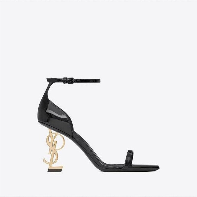 2024 mode hak tinggi wanita sutra mewah desainer Sandal metalik bunga ujung persegi runcing hak halus sepatu gaun pesta pompa