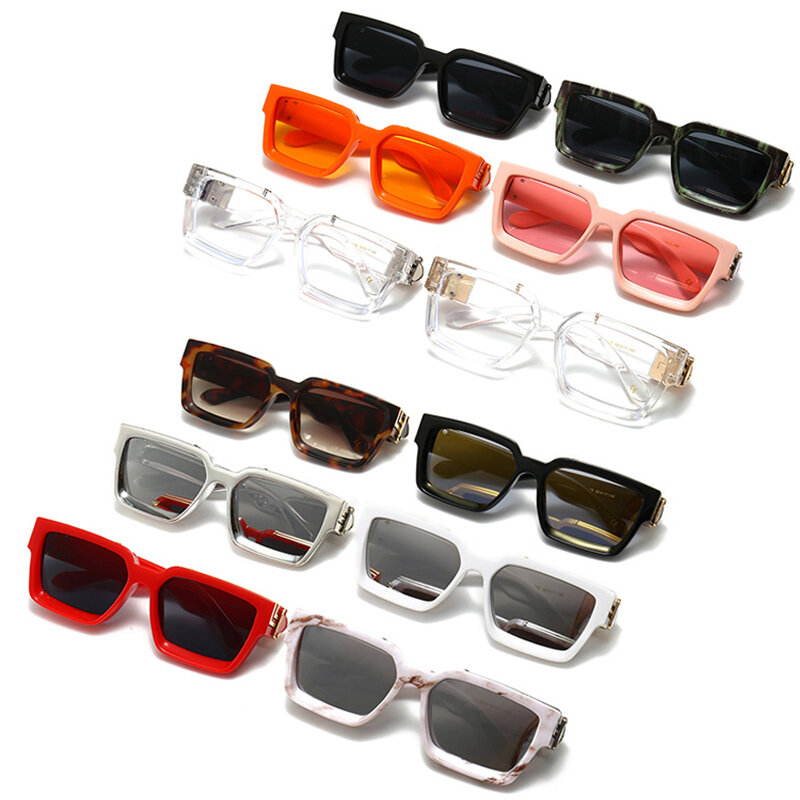 SHAUNA Retro gafas de sol cuadradas UV400