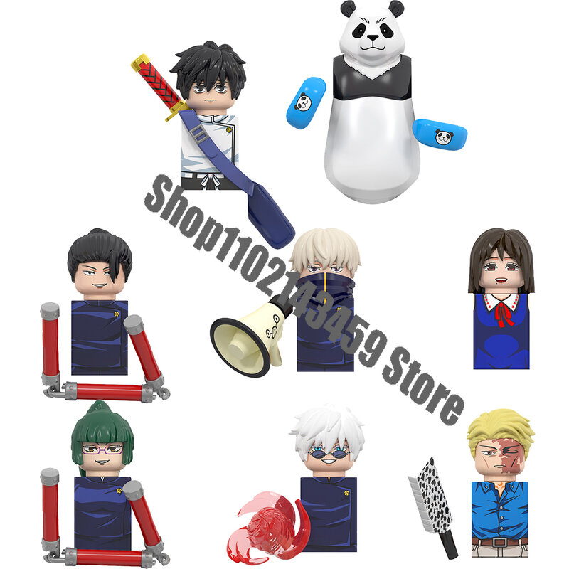 WM-Mini Action Toy Figuras, Jujutsu Kaisen, Itadori Yuji Megumi, Gojo, Satoru Geto Rogo, Mahito Hanao, Blocos de Construção, WM6149