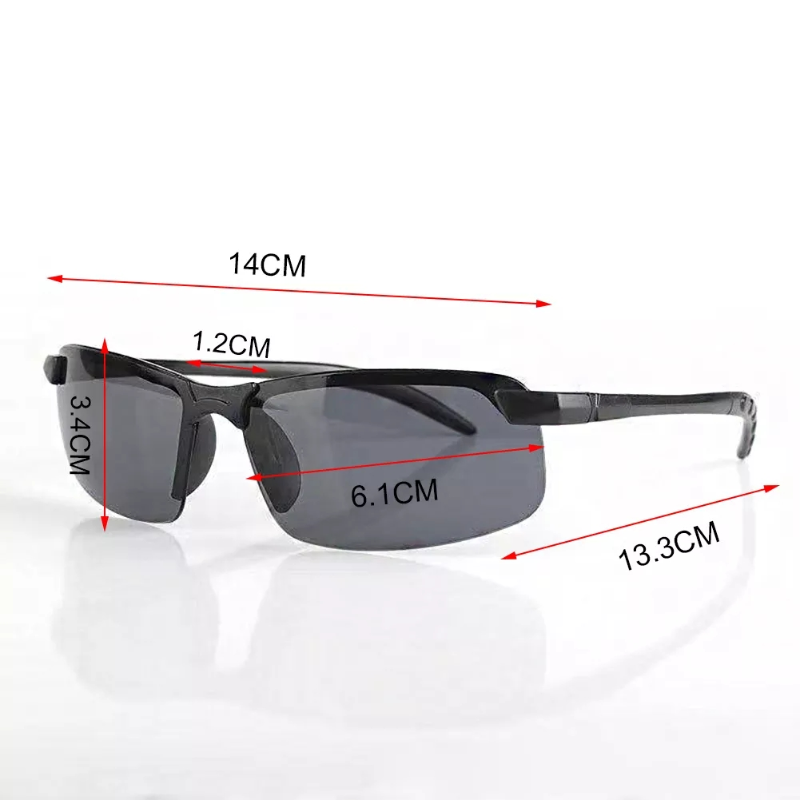 Nachtsicht brille Männer Anti-Blend-Fahr brille Halb rahmen polarisierte Sonnenbrille für Fahrer uv400 2 Stück Tag-und Nacht brille
