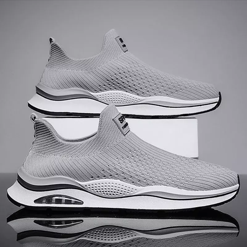 2024 New Fashion Men's Sneakers Breathable Trend Style Spring Summer Man Sneaker Mesh Fabric Slip on Comfy Male Sport Shoes