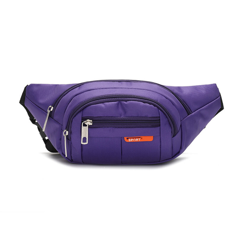 Нейлоновая нагрудная сумка, поясная сумка для мужчин, Красочный кошелек для телефона, модный дорожный пурпурный клатч на ремне, 2023