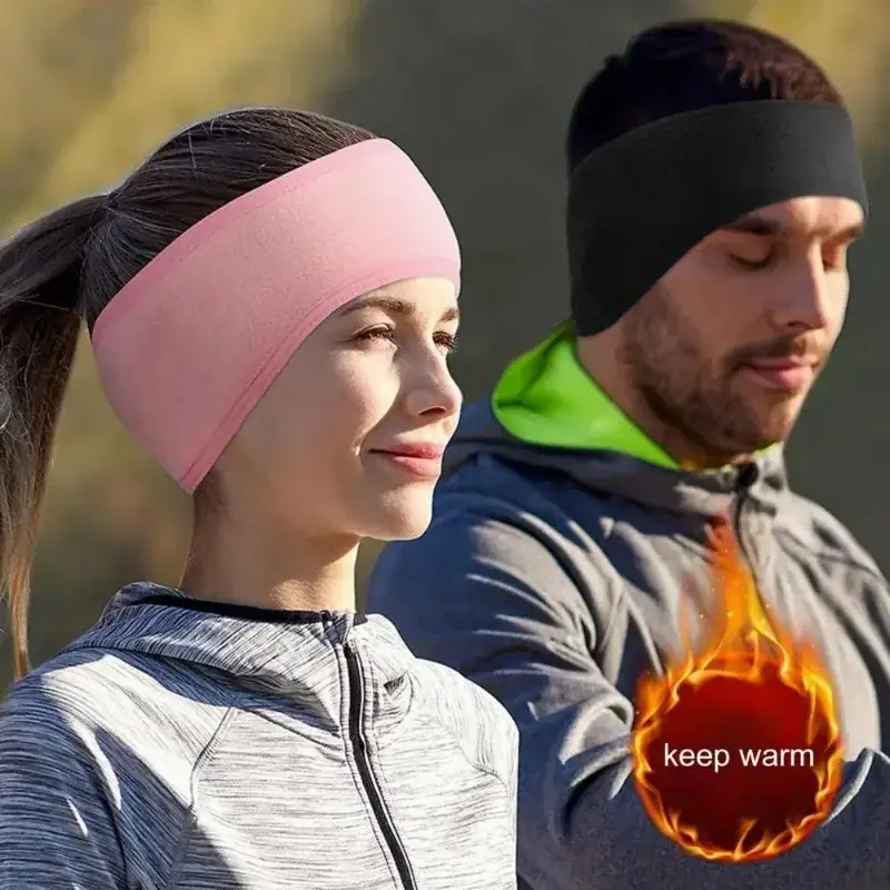 Bando penghangat telinga musim dingin uniseks, olahraga luar ruangan penutup telinga Ski cuaca dingin antiselip penutup telinga bulu untuk pria wanita