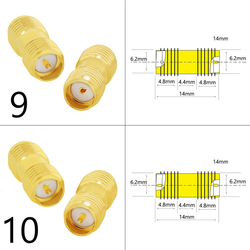 DexMRtiC 1PC SMA męski / żeński adapter koncentryczny RF złącze prosty kątowy rozdzielacz typu T pozłacany nowy hurtownia