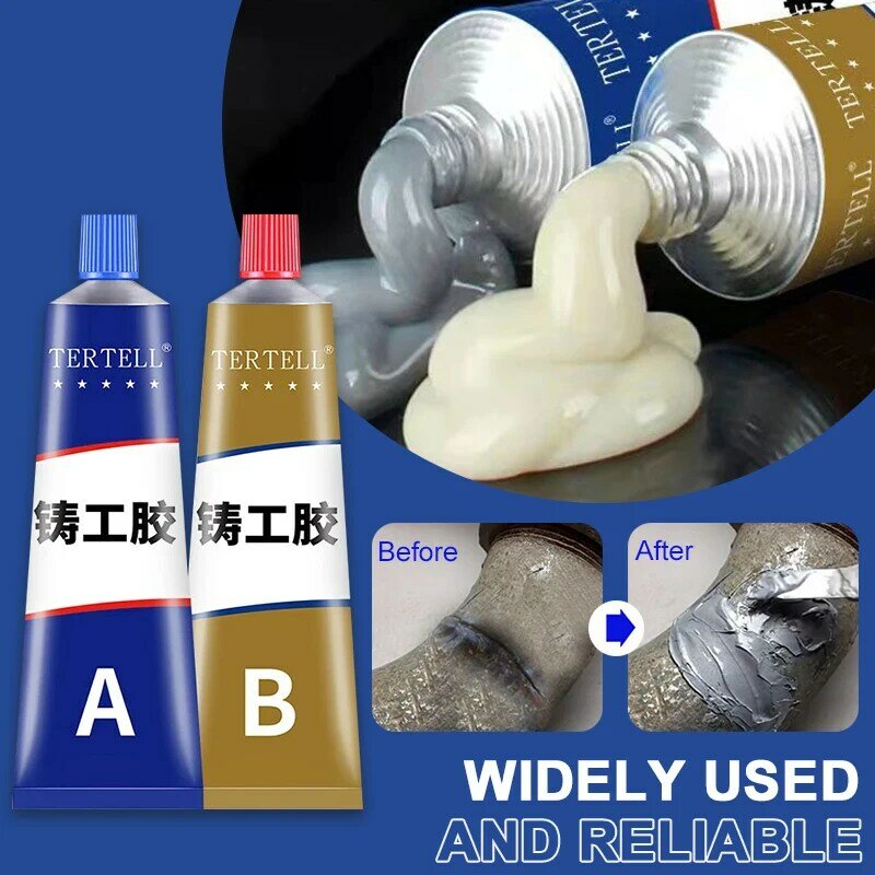 Extra Strong Metal Repair Glue Cold Welding Glue Strong Metal Adhesives Heat Resistance AB Glue Industrial Patching Agent