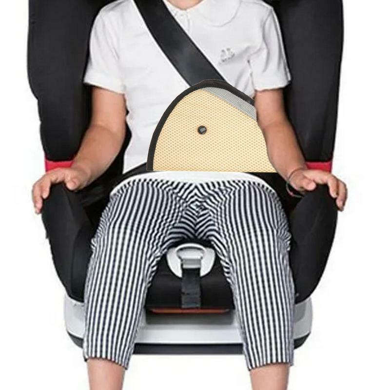 Clip ajustador de cinturón de seguridad para niños, ajustable, suave, triangular, transpirable