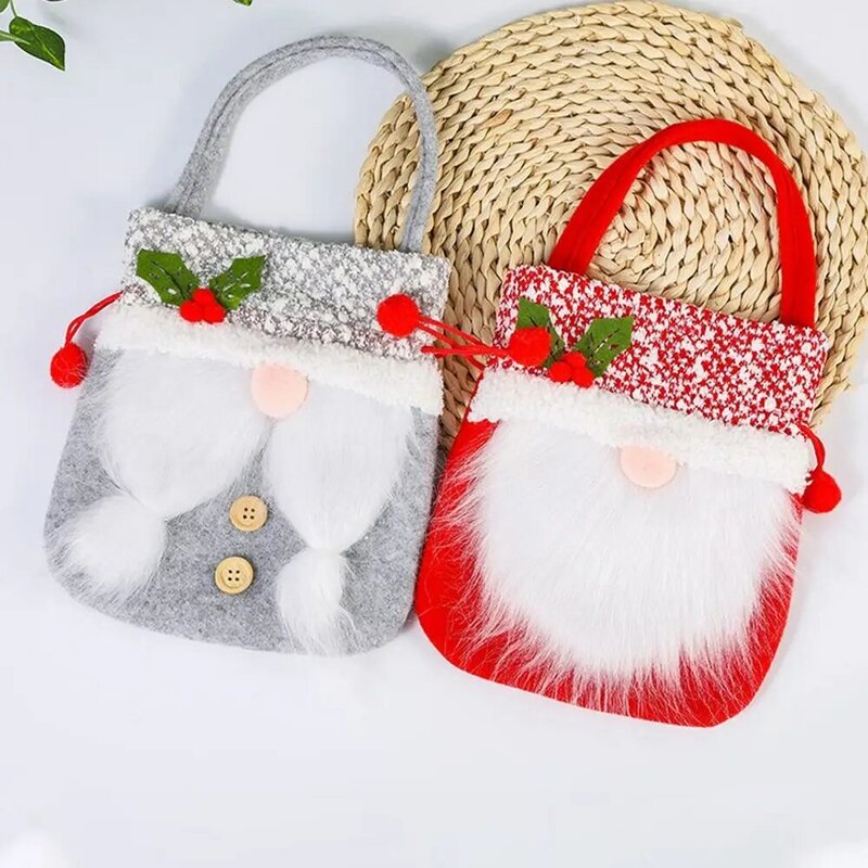 Pojemność torba do zawieszenia przechowywania biżuterii ozdoby bożonarodzeniowe torby na torby do przechowywania z cukierkami dla dzieci ozdoby choinkowe torebki świąteczne