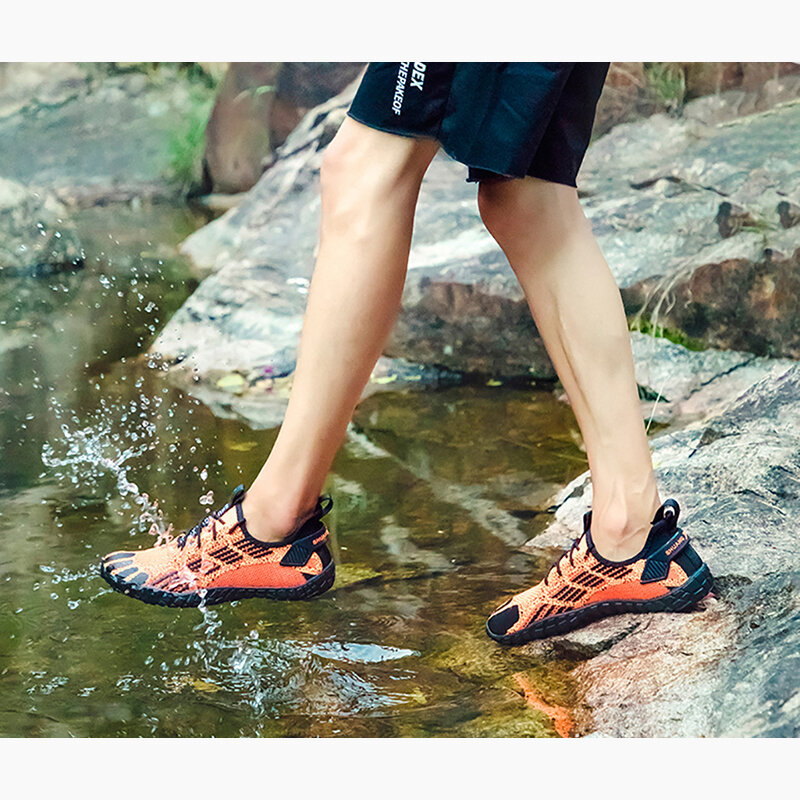 Pai-criança adulto vading sapatos respirável descalço upstream tênis de praia crianças confortáveis calçados esportivos de água