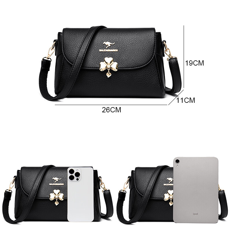 Tas tangan wanita Fashion baru 2024 tas tangan dan dompet kualitas tinggi tas bahu selempang wanita desainer tas tangan kulit kantung utama