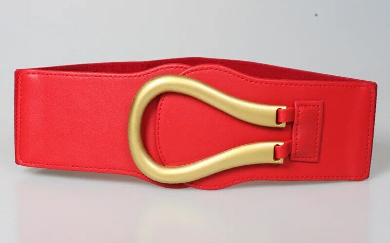 Cinturón elástico con hebilla de Metal para mujer, abrigo ancho con falda, decorativo, Forc, 2022