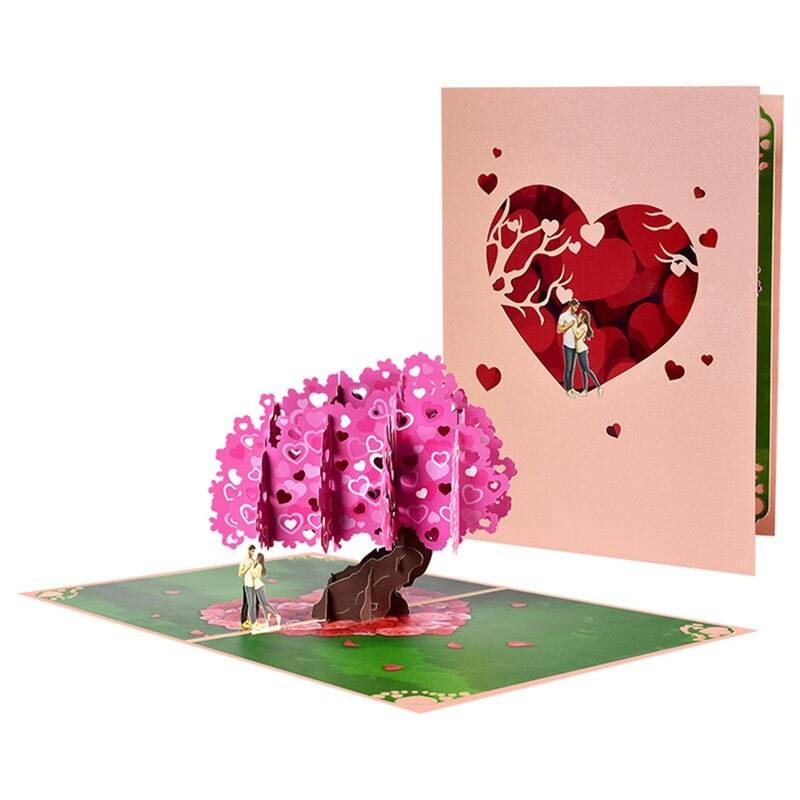 Valentine's Day  Up Card, 3D Greeting Card For Valentines Day, Wedding, Anniversary, Engagement, For Man Woman
