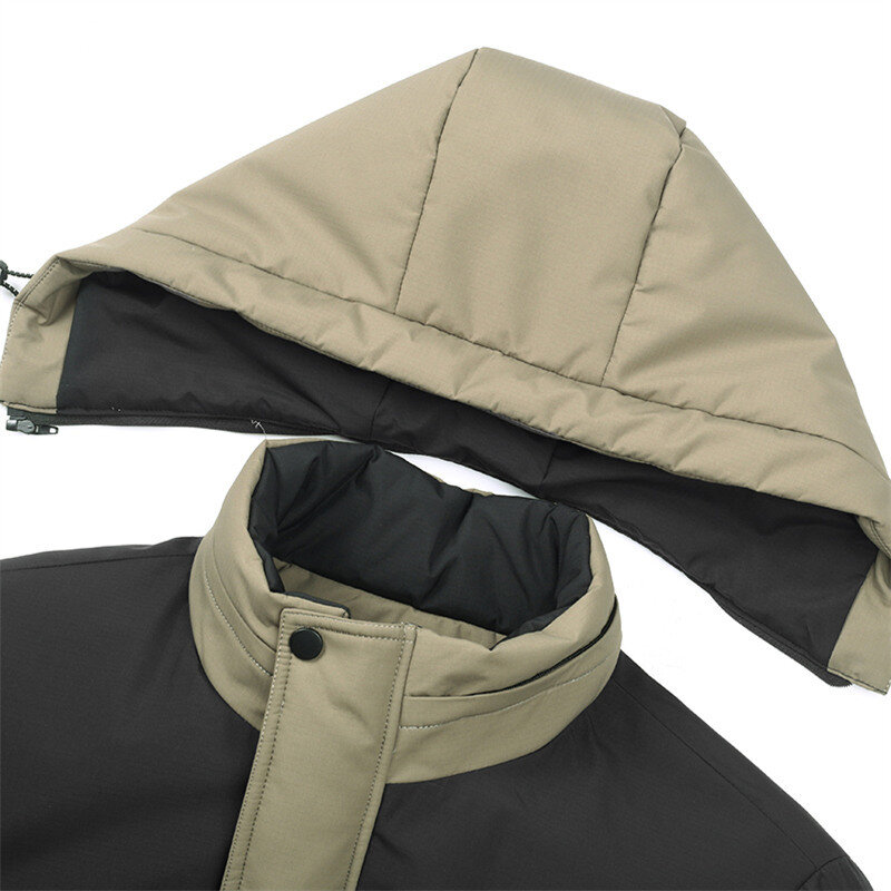 Jaket bulu angsa tahan dingin untuk pria, jaket bisnis kasual multiwarna Musim Dingin 2024