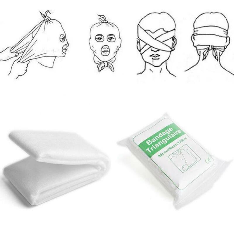 Vendaje Triangular para vendaje médico, Kit de primeros auxilios para el cuidado de heridas de emergencia, cabeza de amarre, equipo de supervivencia