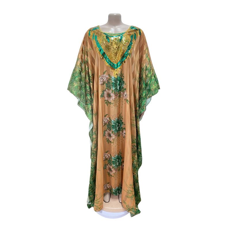 Новинка 2023, Длинное свободное платье Ближнего Востока с рисунком, женское Африканское платье 012 #