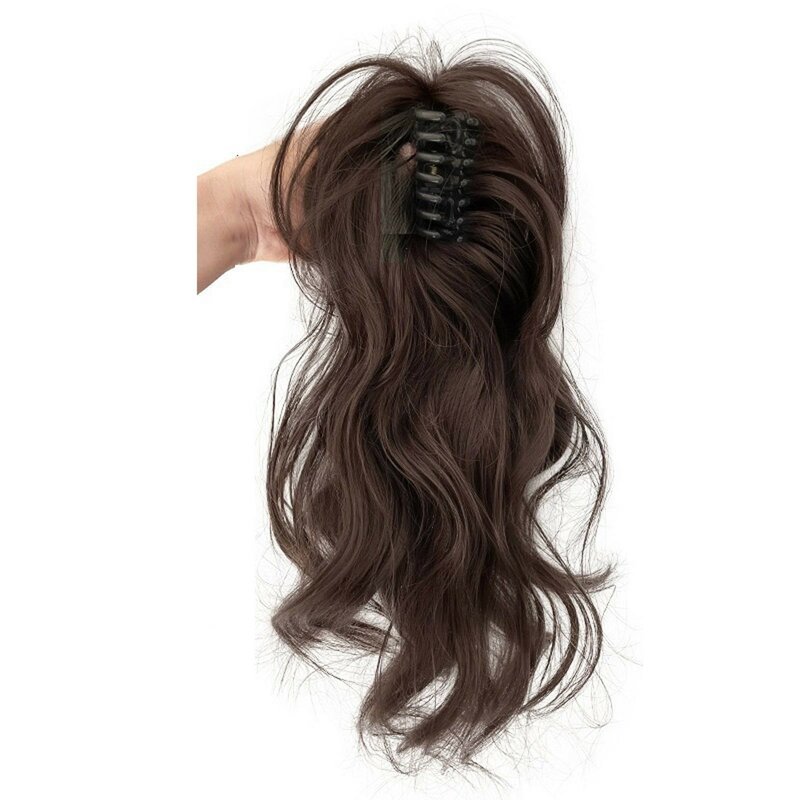 Extensões de cabelo de rabo de cavalo grosso para mulheres, peruca ondulada diária, cabelo que combina com tudo, 4 comprimentos, cores, moda, diário